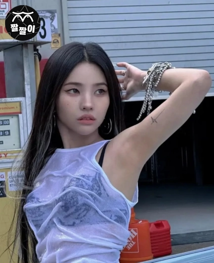 뮤비 촬영중인 아이들 소연 겨신감