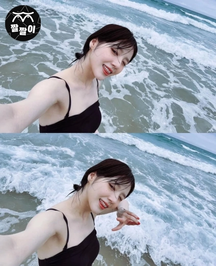 바닷가 놀러간 아르테미스 희진 비키니 겨