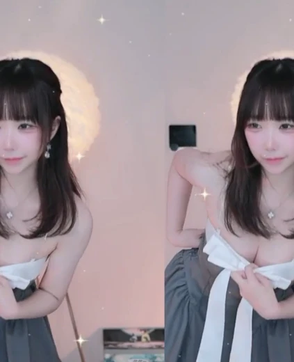 막내현진 가슴골 리본 원피스 계엄령