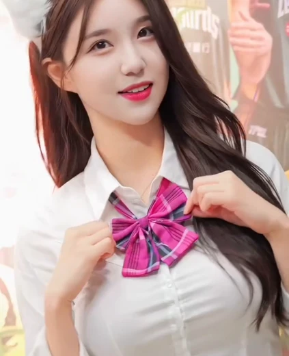 치어리더 김현영 가슴 묵직 교복 셔츠