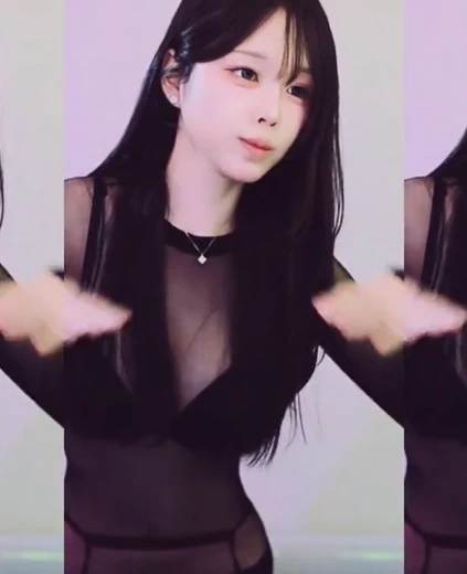 모르 가슴골 전신 시스루 검정 브라
