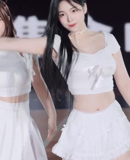 치어리더 조연주 야벅지 화이트 레이스 치마 가슴 무빙
